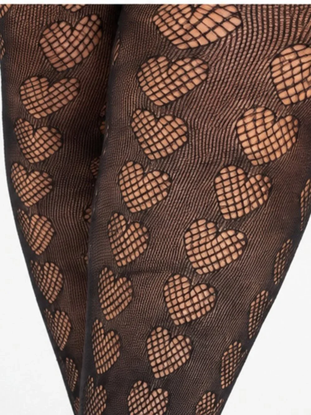 Killer Legs Oh My Hearts Fishnet Tights Queen Plus Size Pantyhose NWT
